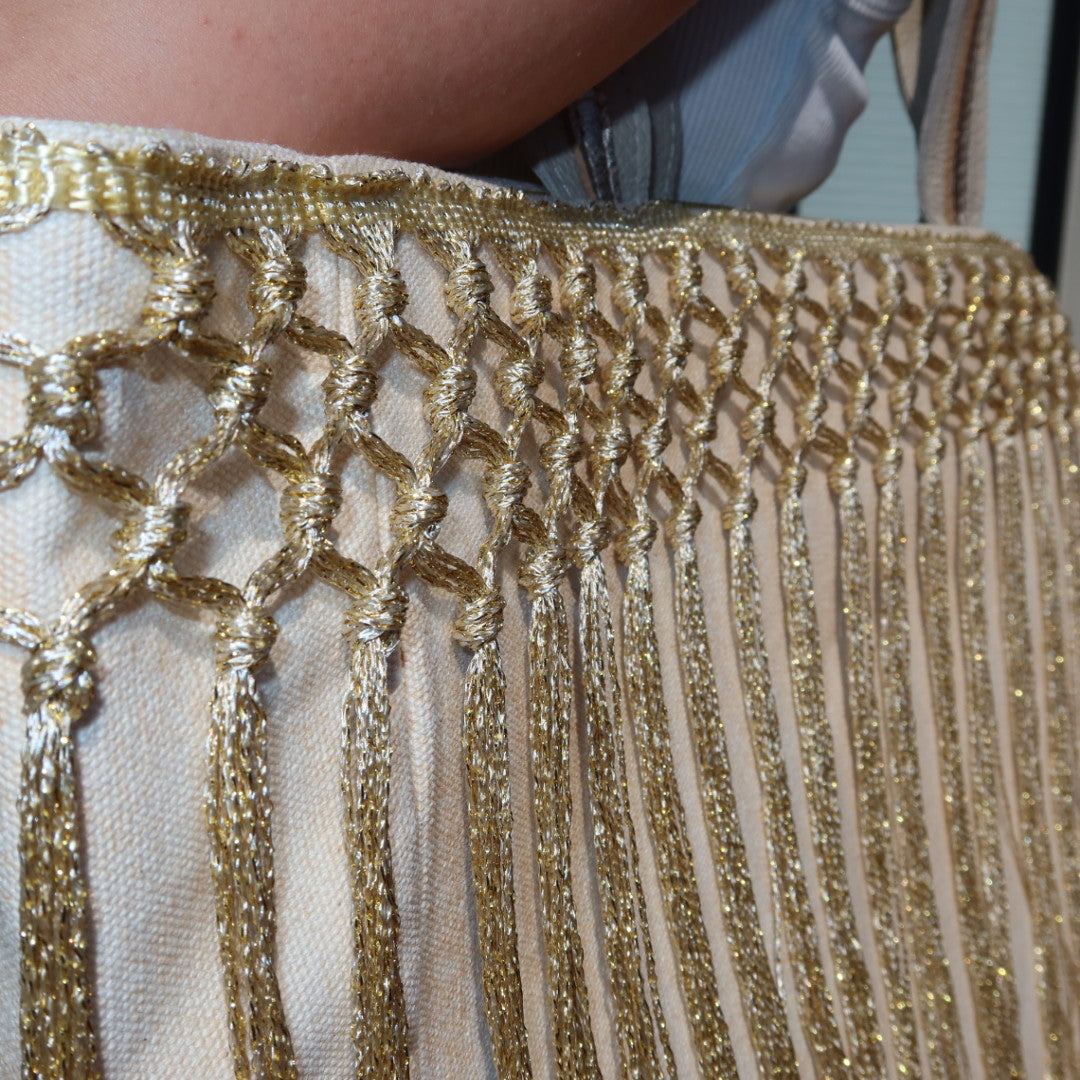 Bolsa Wallow Bege Gold Edition com Zíper