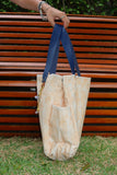 Bolsa Wallow Laranja com Alça de Couro Marinho