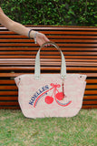 Bolsa Nuna Rosa com Alças de Couro Off White