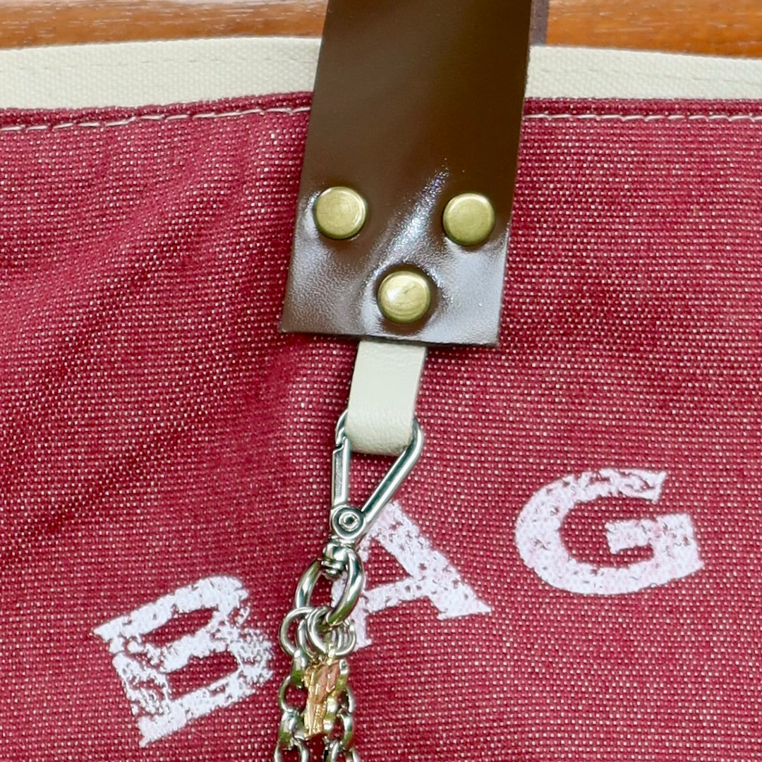 Bolsa Wallow Vinho com Alça de Couro Marrom Escuro