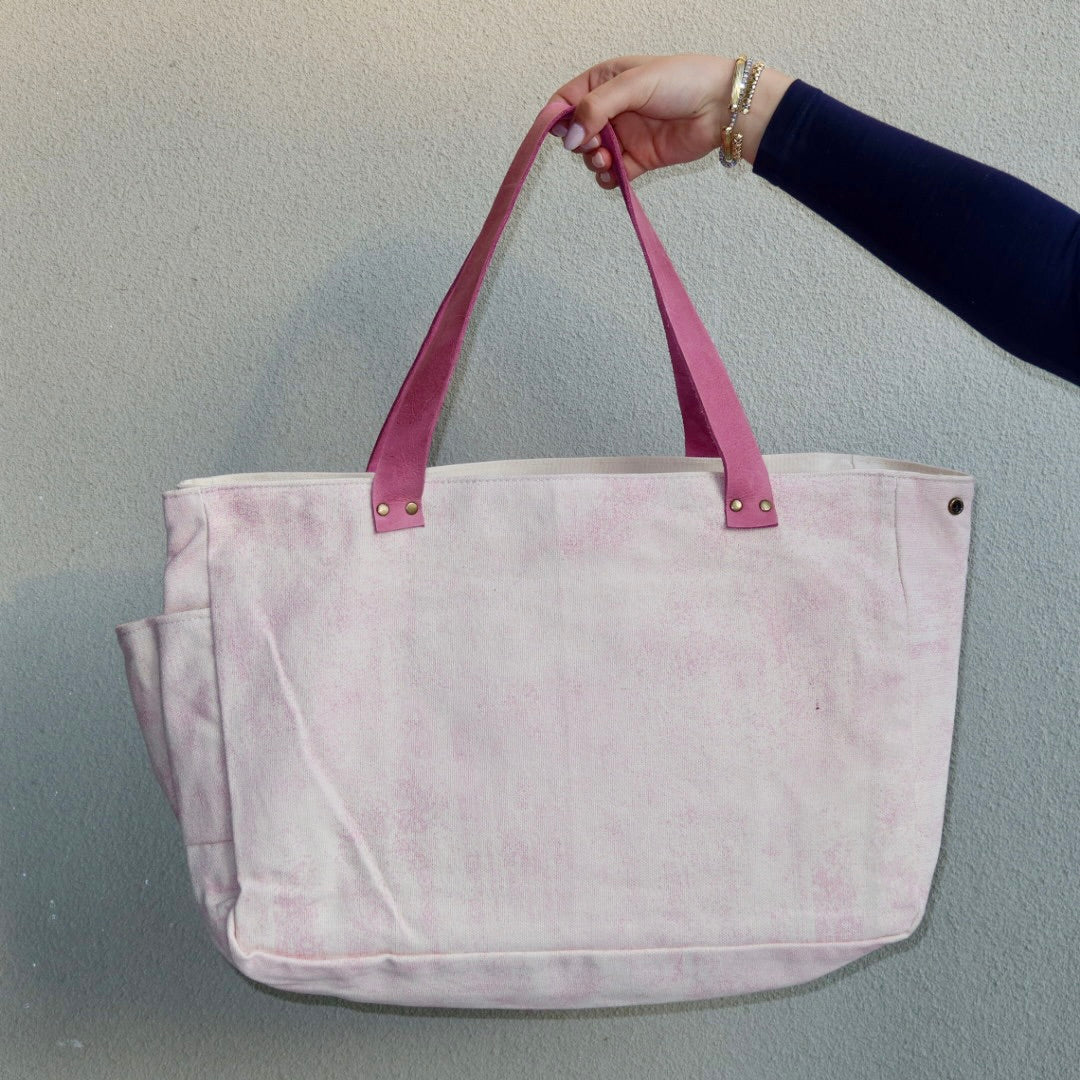 Bolsa Wallow Lilac com Alça de Couro Rosa