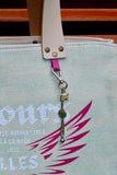 Bolsa Nuna Aqua com Alças de Couro Off White