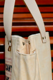 Bolsa Nuna Amarelo com Alças de Couro Off White