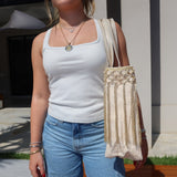 Bolsa Wallow Bege Gold Edition com Zíper