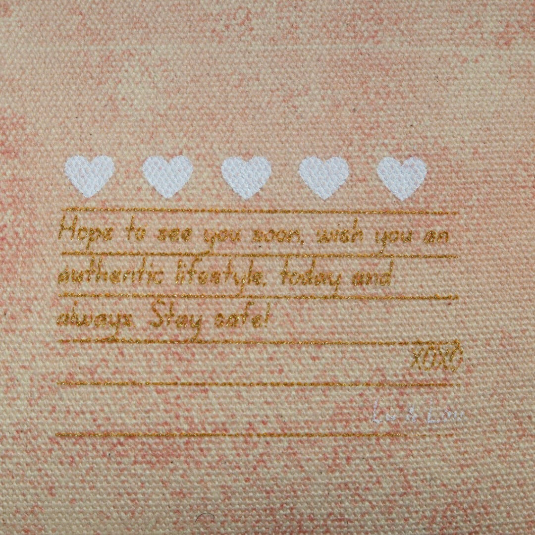 Necessaire Flat Rosa Estampada (Dourado e Branco)