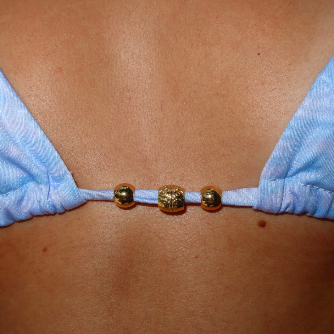 Biquíni Miçanga Listras Azul