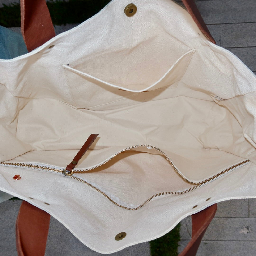 Bolsa Wallow Verde com Alça de Couro Marrom