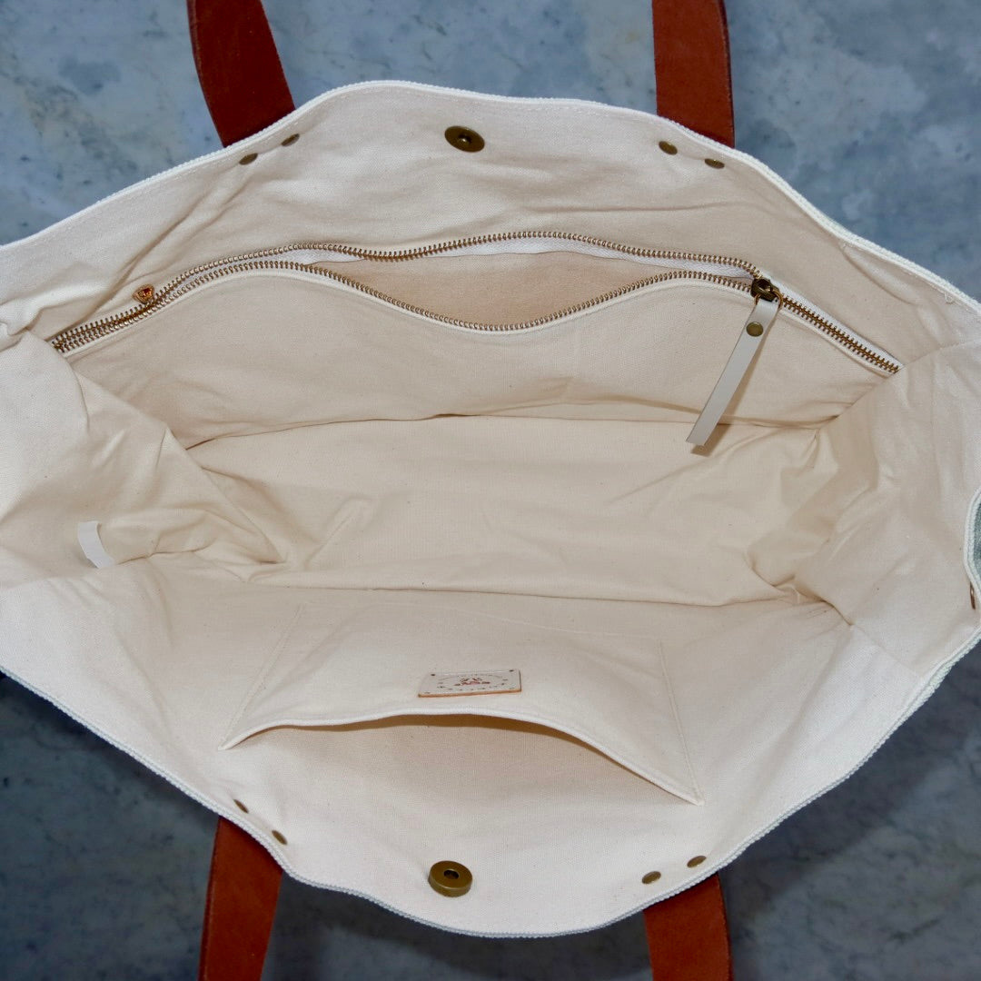 Bolsa Wallow Verde com Alça de Couro Marrom