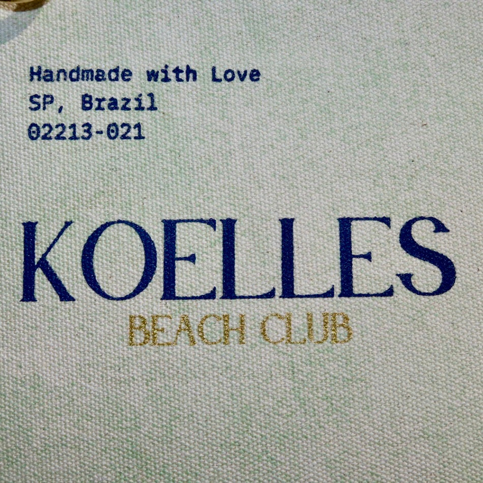 Necessaire Flat Verde (Marinho e Dourado)