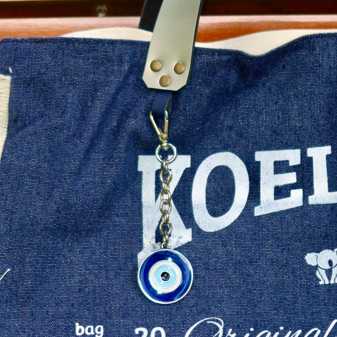 Bolsa Wallow Jeans com Alça de Couro Prata