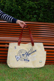 Bolsa Wallow Amarelo com Alça de Couro Marrom
