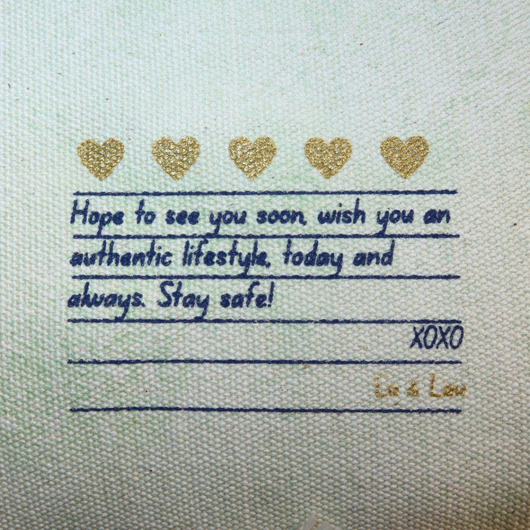 Necessaire Flat Verde (Marinho e Dourado)