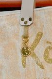 Bolsa Wallow Laranja com Alça de Couro Off White