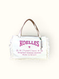 Bolsa Wallow Verde com Alça de Couro Off White com Zíper