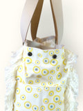 Bolsa Wallow Good Vibes Amarela com Alça de Couro Off White