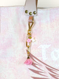 Bolsa Wallow Lilac com Alça de Couro Off White