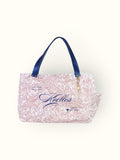 Bolsa Wallow Arabesque Terracota com Alça de Couro Marinho