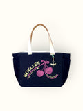 Bolsa Nuna Preta com Alças de Couro Off White