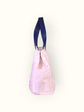 Bolsa Wallow Rosa com Alça de Couro Marinho