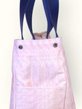 Bolsa Wallow Rosa com Alça de Couro Marinho