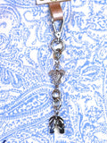 Bolsa Wallow Arabesque Azul com Alça de Couro Off White