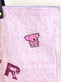 Bolsa Wallow Rosa com Alça de Couro Marrom Escuro