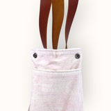Bolsa Nuna Lilac com Alças de Couro Marrom
