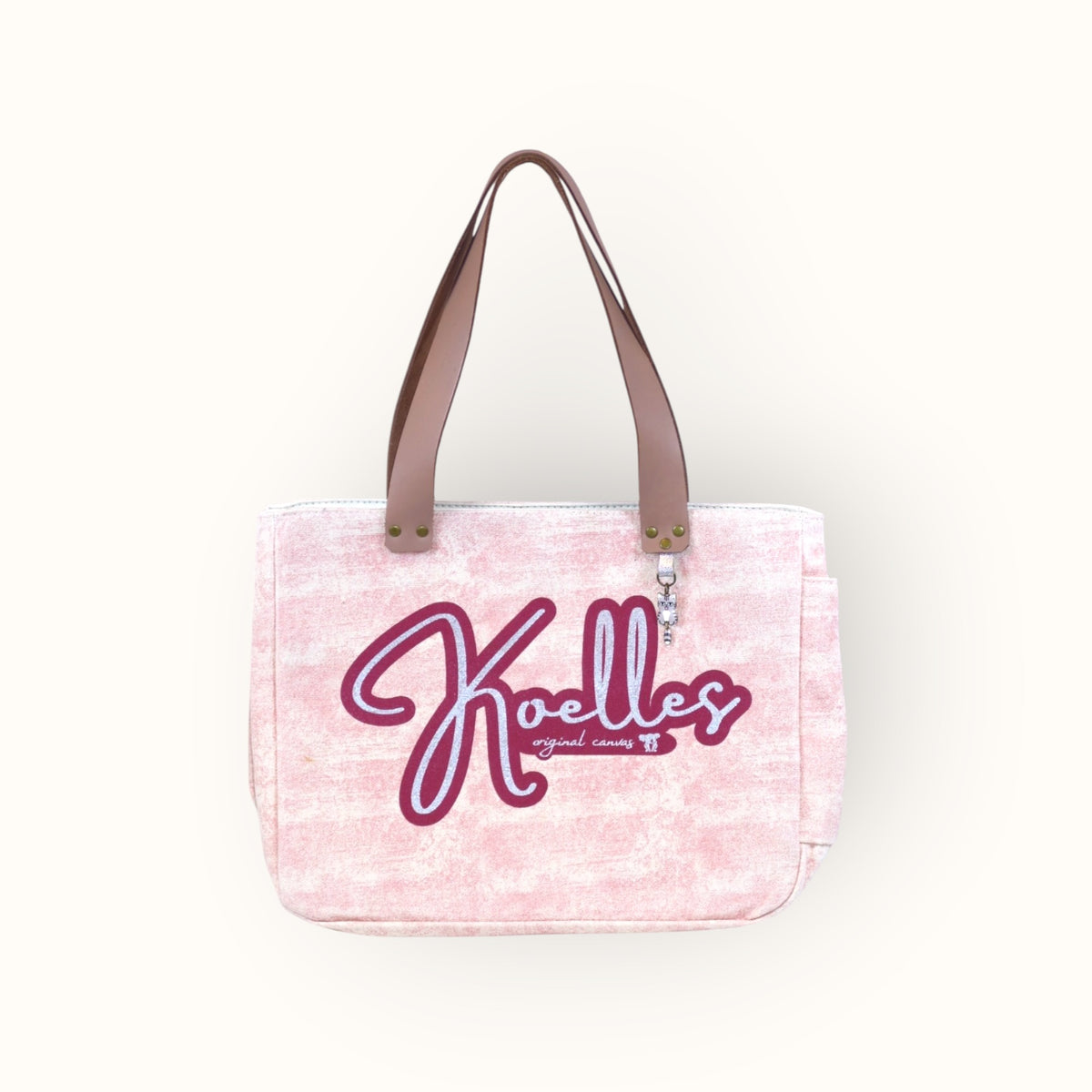 Bolsa Nuna Rosa com Alças de Couro Nude