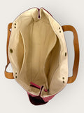 Bolsa Wallow Vinho com Alça de Couro Caramelo
