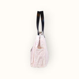 Bolsa Wallow Lilac com Alça de Couro Preto