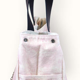 Bolsa Wallow Lilac com Alça de Couro Preto