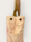 Bolsa Wallow Rosa com Alça de Couro Duo Off White e Nude