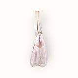 Bolsa Wallow Lilac com Alça de Couro Off White