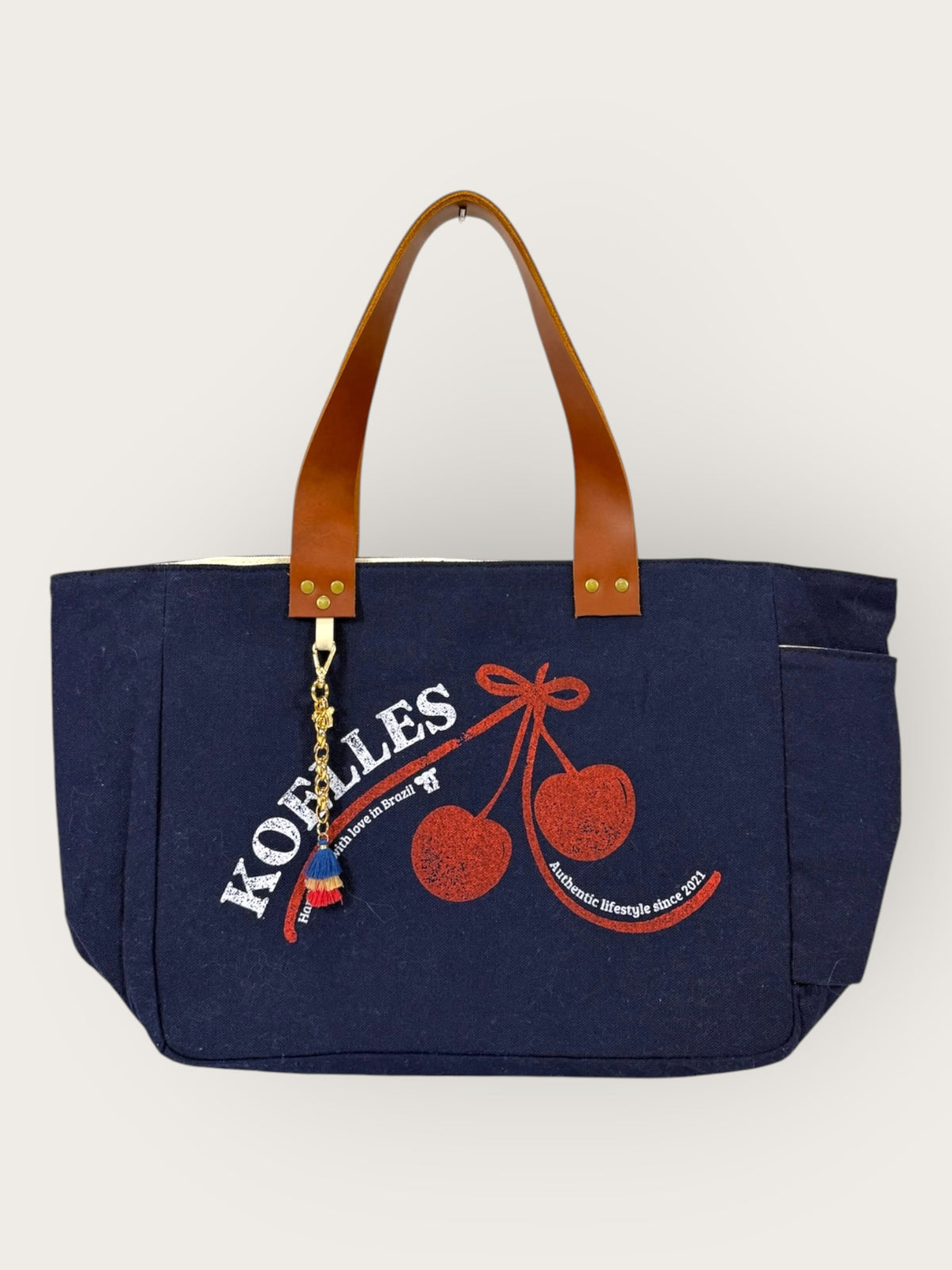 Bolsa Nuna Marinho com Alças de Couro Marrom