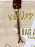 Bolsa Nuna Lilac com Alças de Couro Marrom