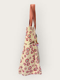 Bolsa Nuna Good Vibes Rosa com Alças de Couro Rosa Claro com Zíper