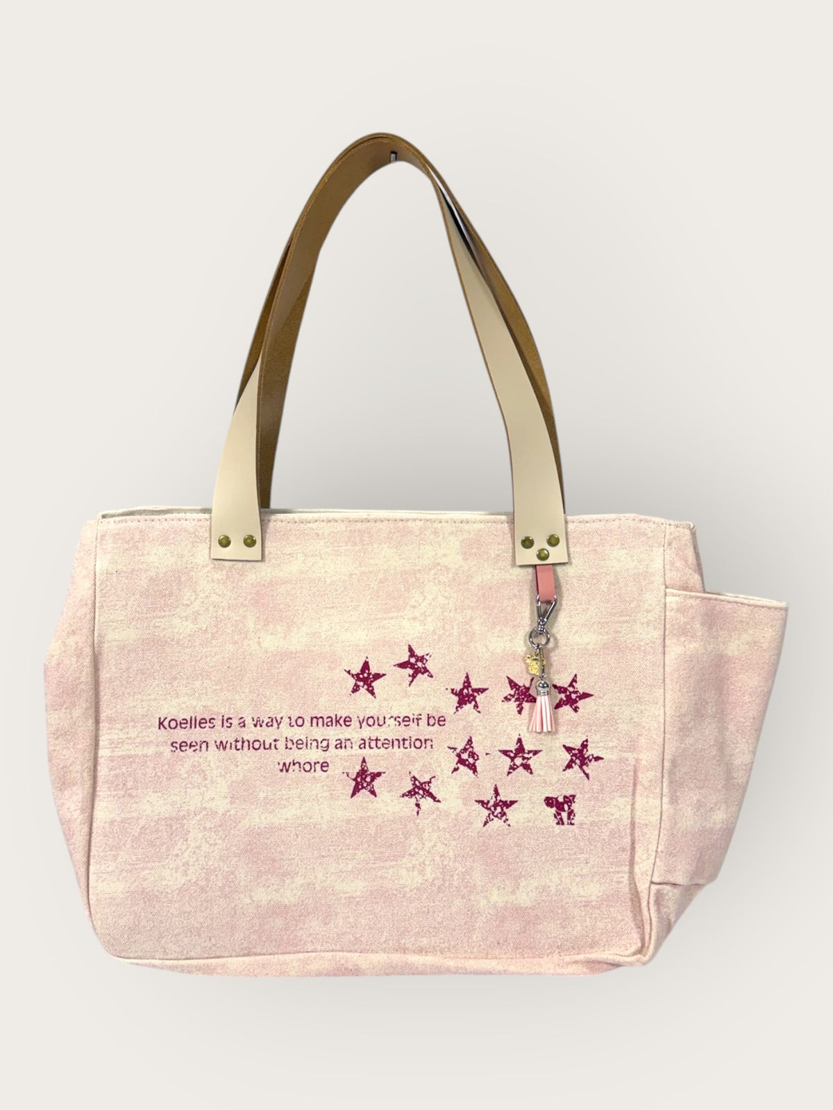 Bolsa Nuna Lilac com Alças de Couro Off White