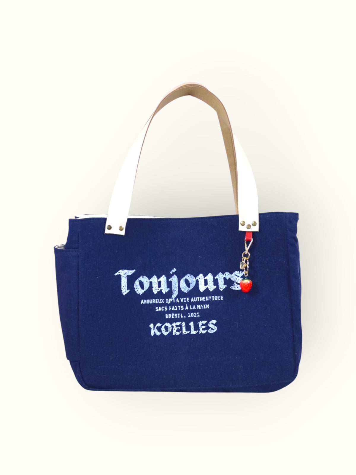 Bolsa Nuna Marinho com Alças de Couro Off White