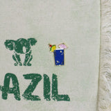 Bolsa Nuna Verde com Alças de Couro Off White