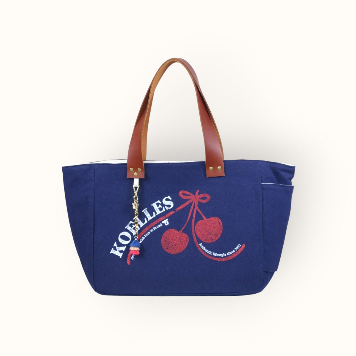 Bolsa Nuna Marinho com Alças de Couro Marrom