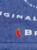 Bolsa Wallow Jeans com Alça de Couro Marinho