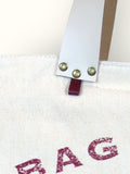 Bolsa Wallow Bege com Alça de Couro Off White com Zíper