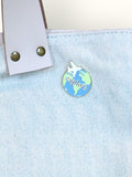Bolsa Wallow Aqua com Alça de Couro Off White