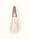 Bolsa Wallow Laranja com Alça de Couro Nude