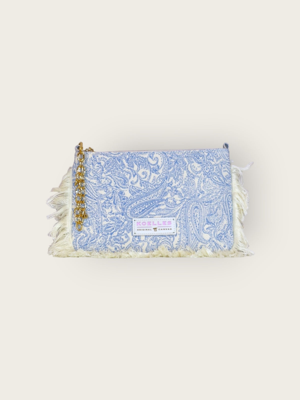Necessaire Flat Arabesque Azul
