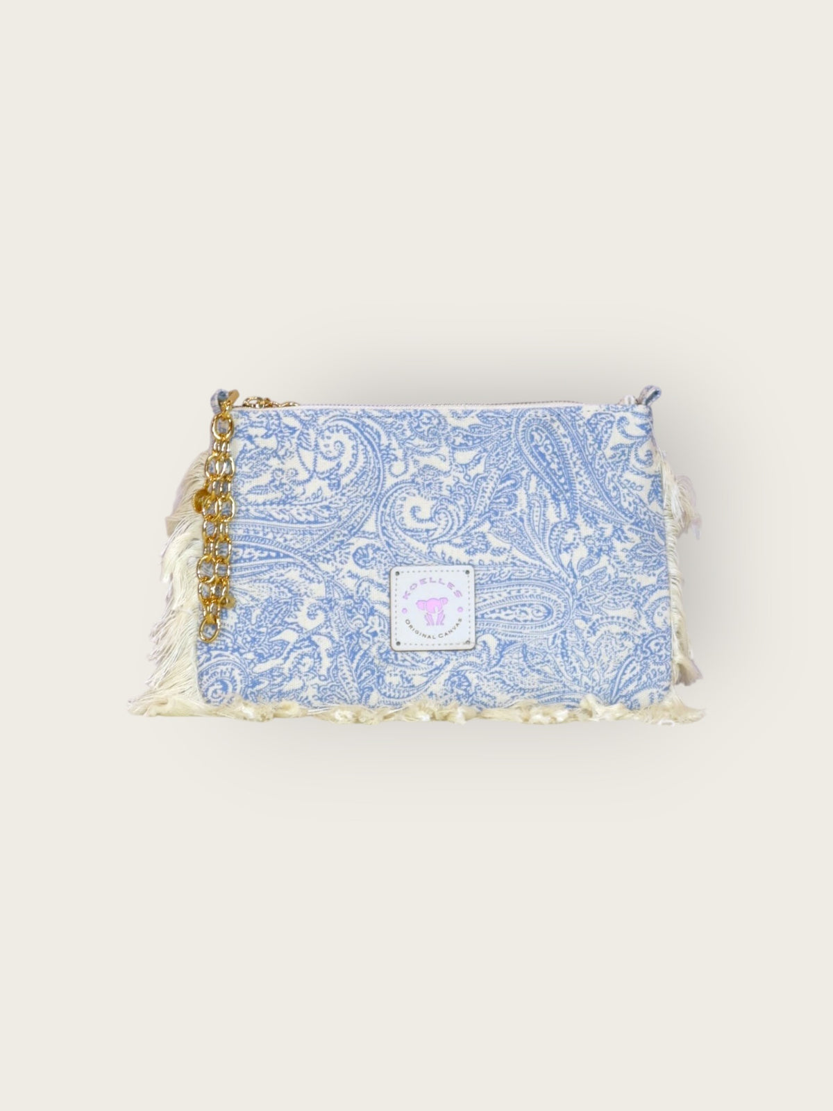 Necessaire Flat Arabesque Azul