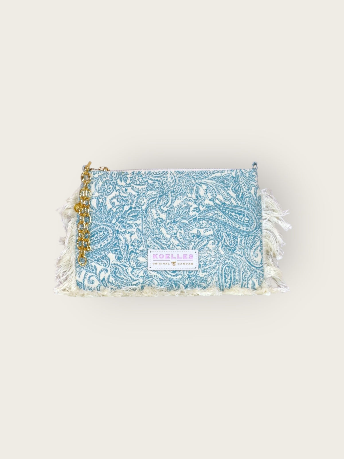 Necessaire Flat Arabesque Turquesa