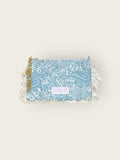 Necessaire Flat Arabesque Turquesa