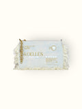 Necessaire Flat Azul Estampada (Dourado e Branco)