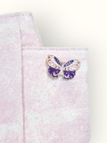 Bolsa Nuna Lilac com Alças de Couro Preta